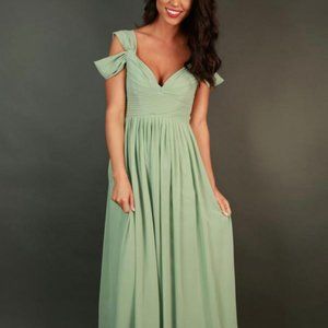 Impressions Boutique Light Sage Bridesmaids Dress